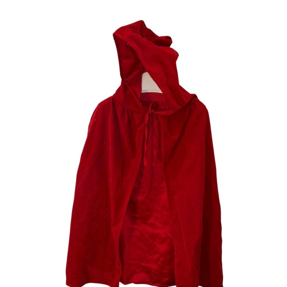 Red Velvet Hooded Cape one size HOLIDAY